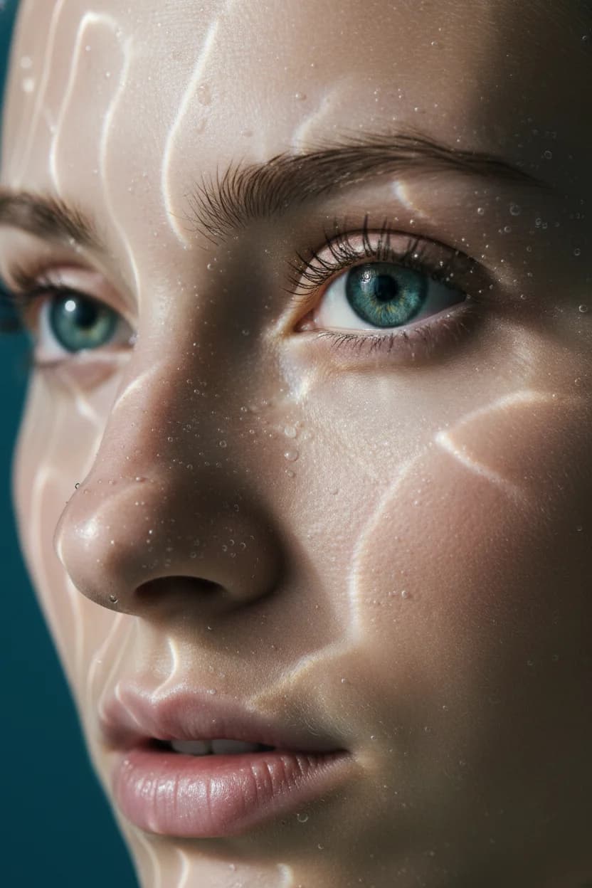 Тренд ИИ фотосессии: Портрет под водой — пример ИИ-фото на Sorya.ru