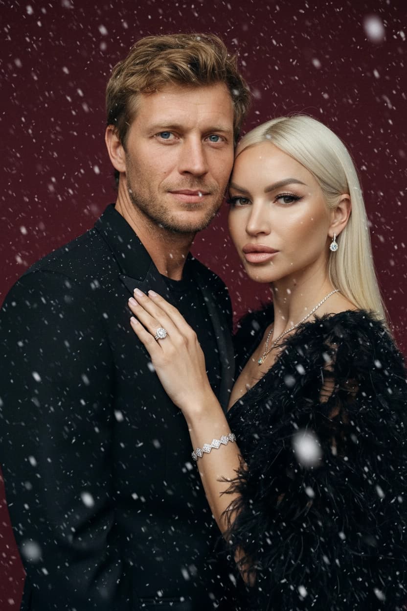 Тренд ИИ фотосессии: Зимняя симфония — пример ИИ-фото на Sorya.ru