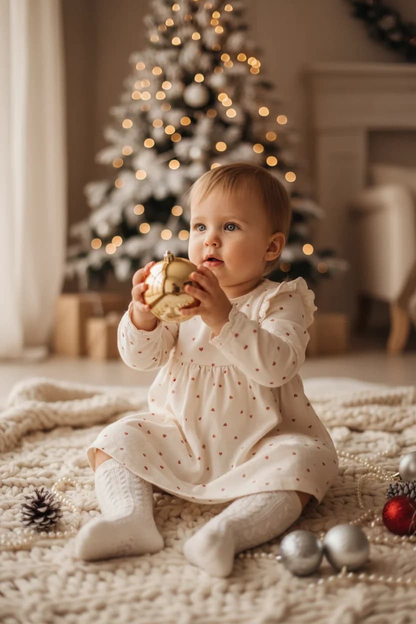 Тренд ИИ фотосессии: Первое Зимнее Чудо — пример ИИ-фото на Sorya.ru