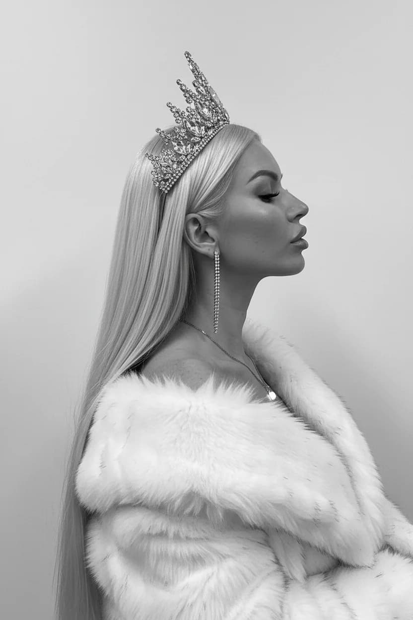 Тренд ИИ фотосессии: Королева Элегантности — пример ИИ-фото на Sorya.ru