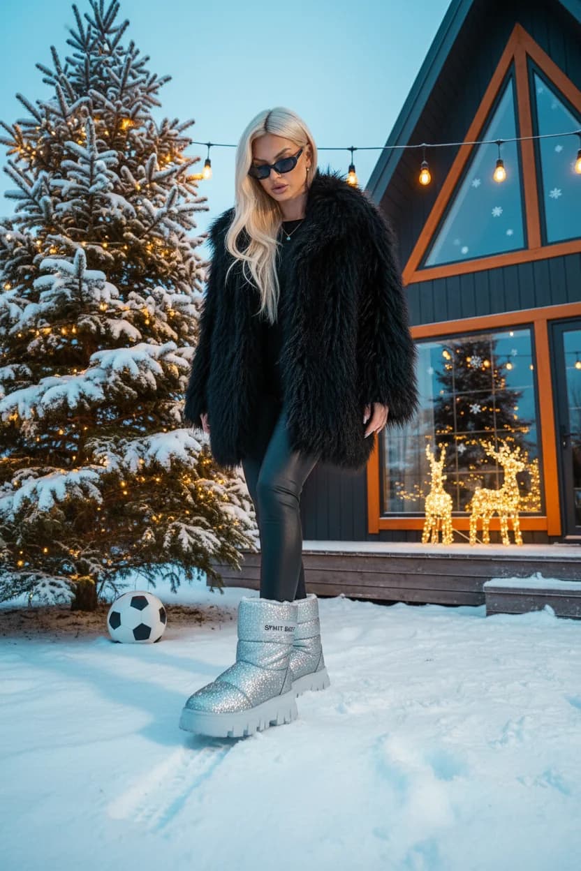 Вариант образа в стиле Зимний Шик — ИИ генерация фото