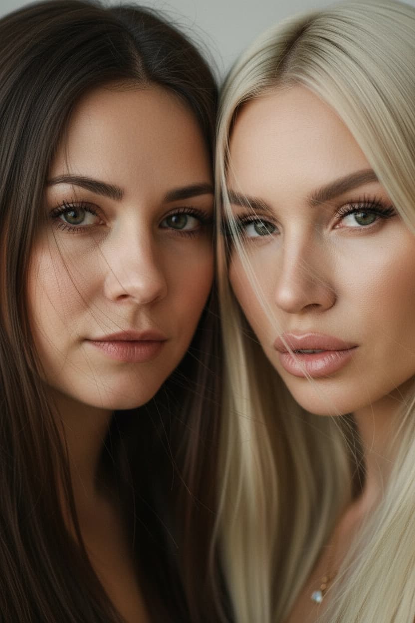 Тренд ИИ фотосессии: Трендовое ИИ фото с подругой — пример ИИ-фото на Sorya.ru