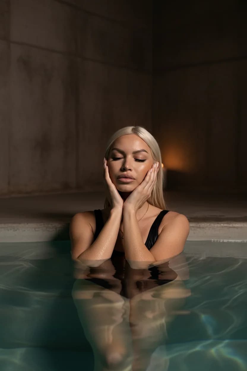 Тренд ИИ фотосессии: Архитектурный Релакс — пример ИИ-фото на Sorya.ru