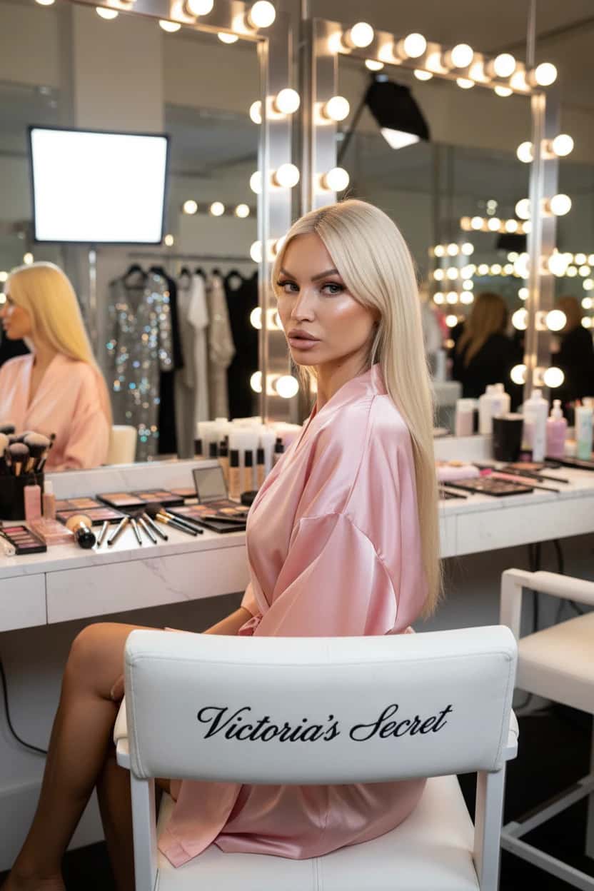 Пример портрета Backstage Victorias Secret от нейросети Sorya