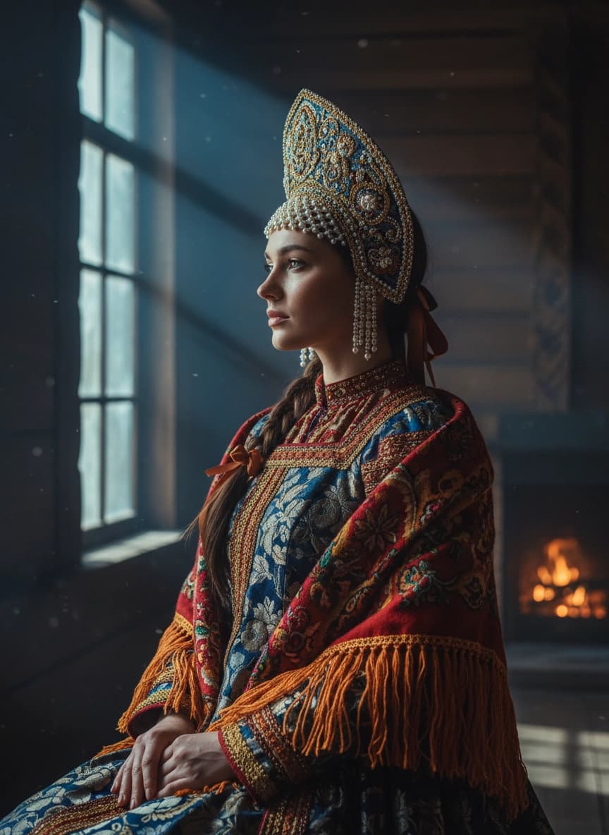Вариант образа в стиле Фотосессия в русских народных образах — ИИ генерация фото
