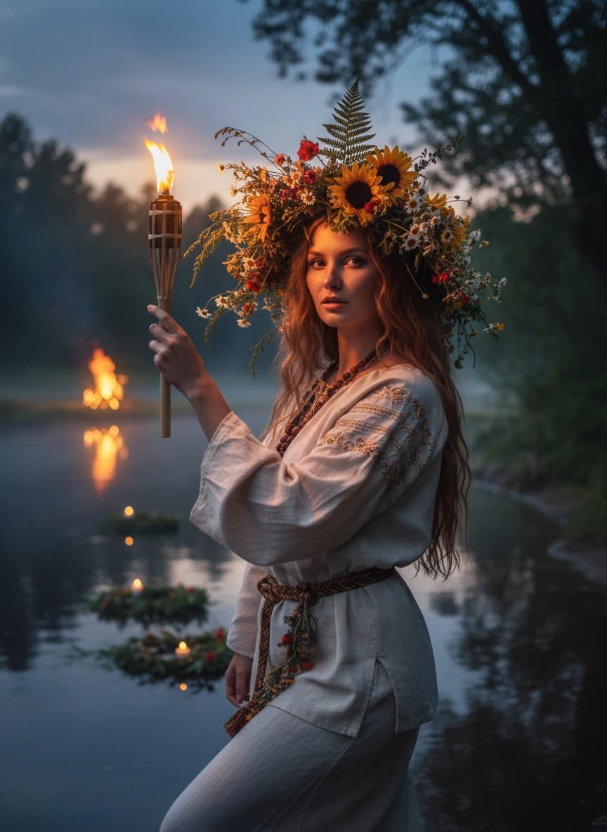 Вариант образа в стиле Фотосессия Иван Купала — ИИ генерация фото