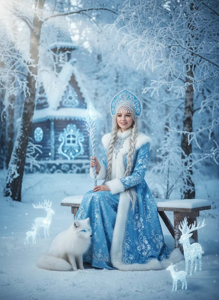 Пример ИИ фотосессии в стиле Фотосессия в стиле русской сказки — создано в Sorya.ru (5)