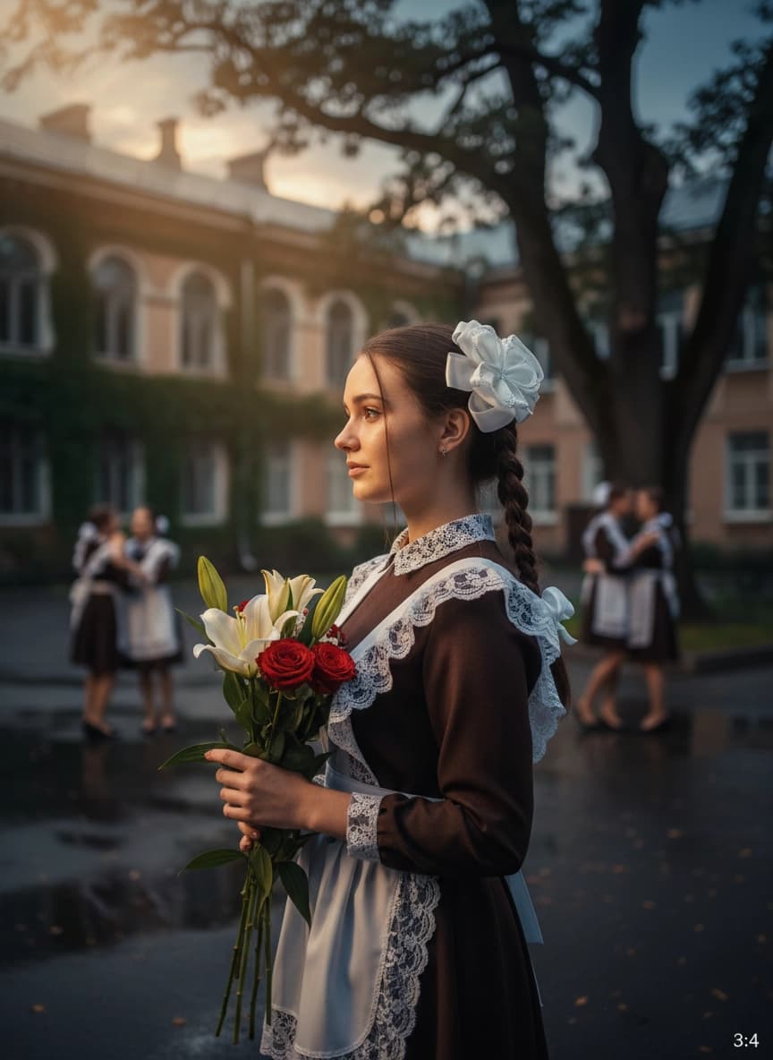 Пример портрета Фотосессия на последний звонок от нейросети Sorya