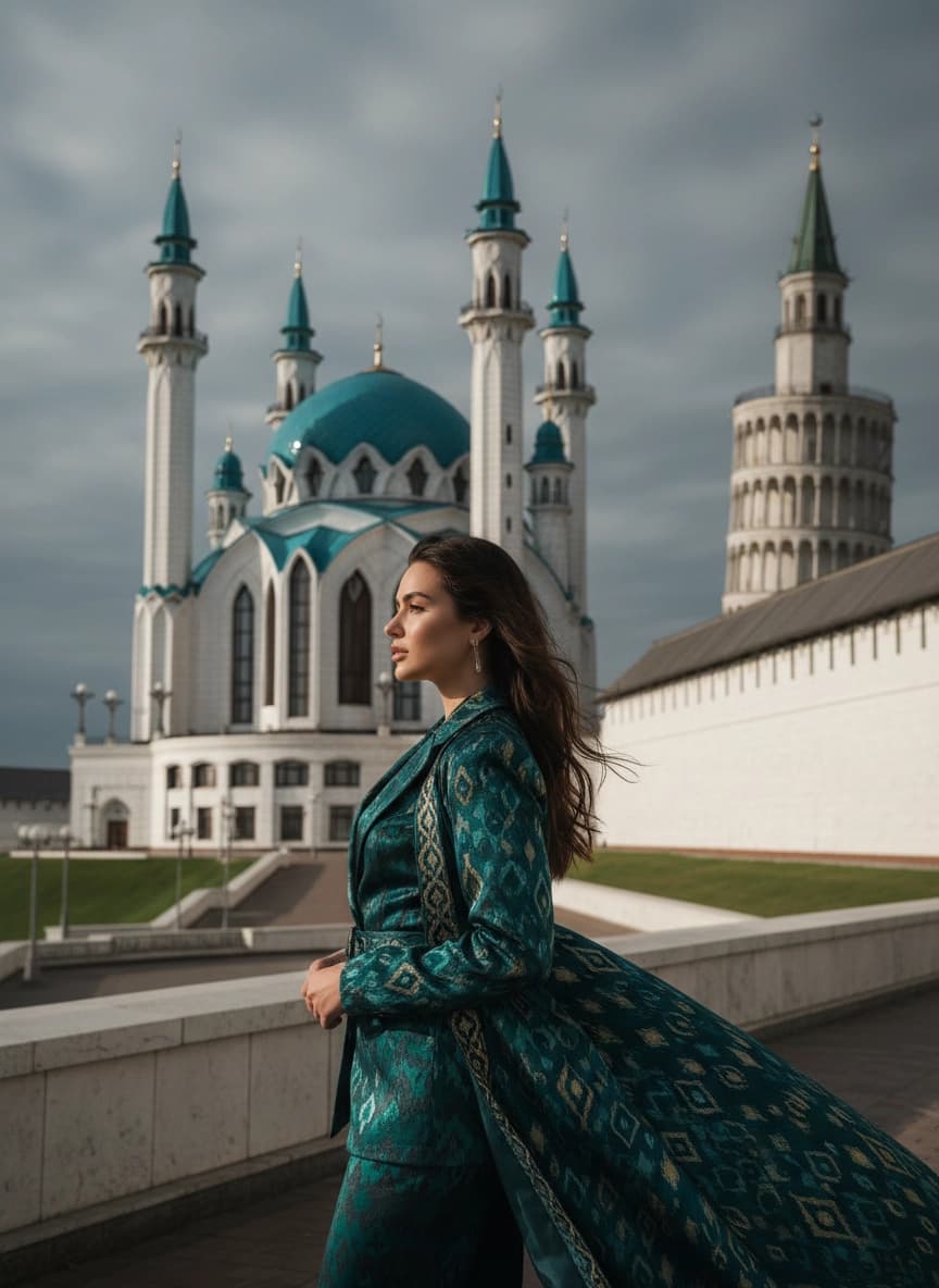 Пример портрета Фотосессия у Казанского кремля от нейросети Sorya