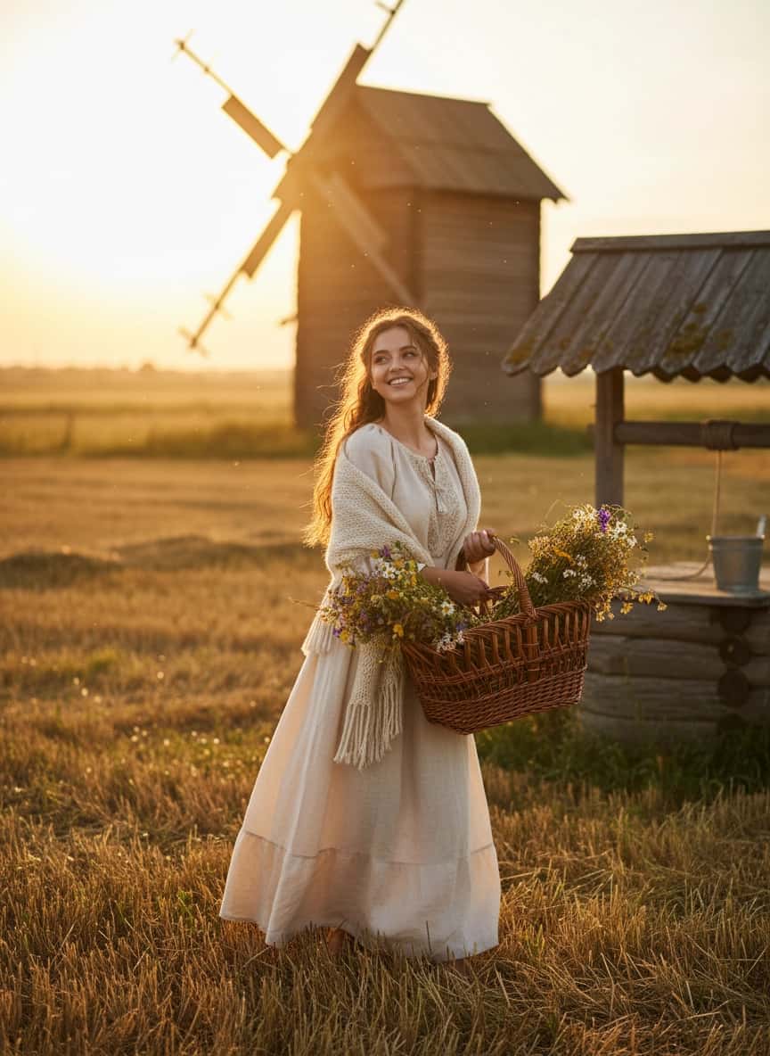 Пример ИИ фотосессии в стиле Фотосессия в деревне — создано в Sorya.ru (5)