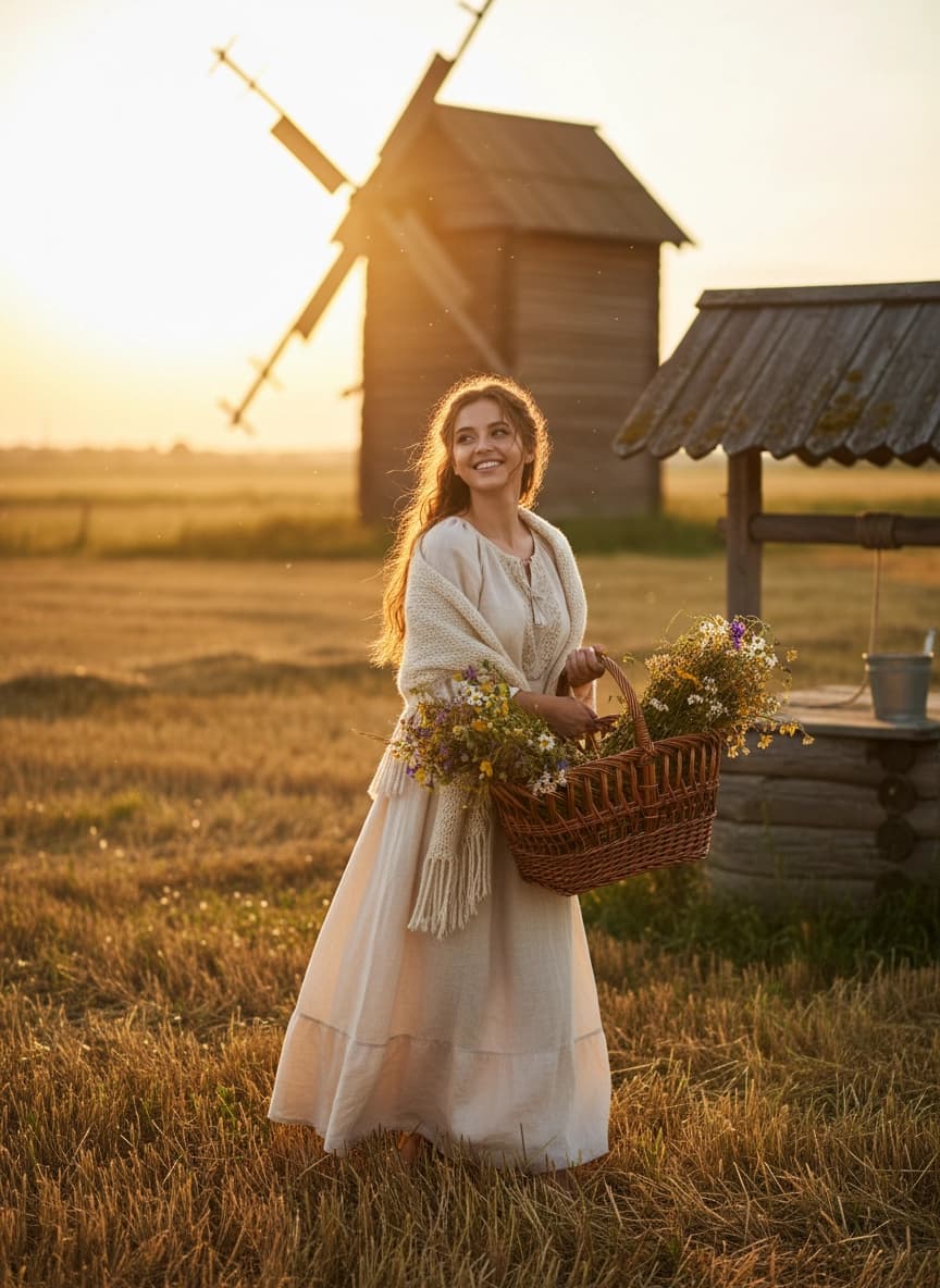 Пример ИИ фотосессии в стиле Фотосессия в деревне — создано в Sorya.ru (5)