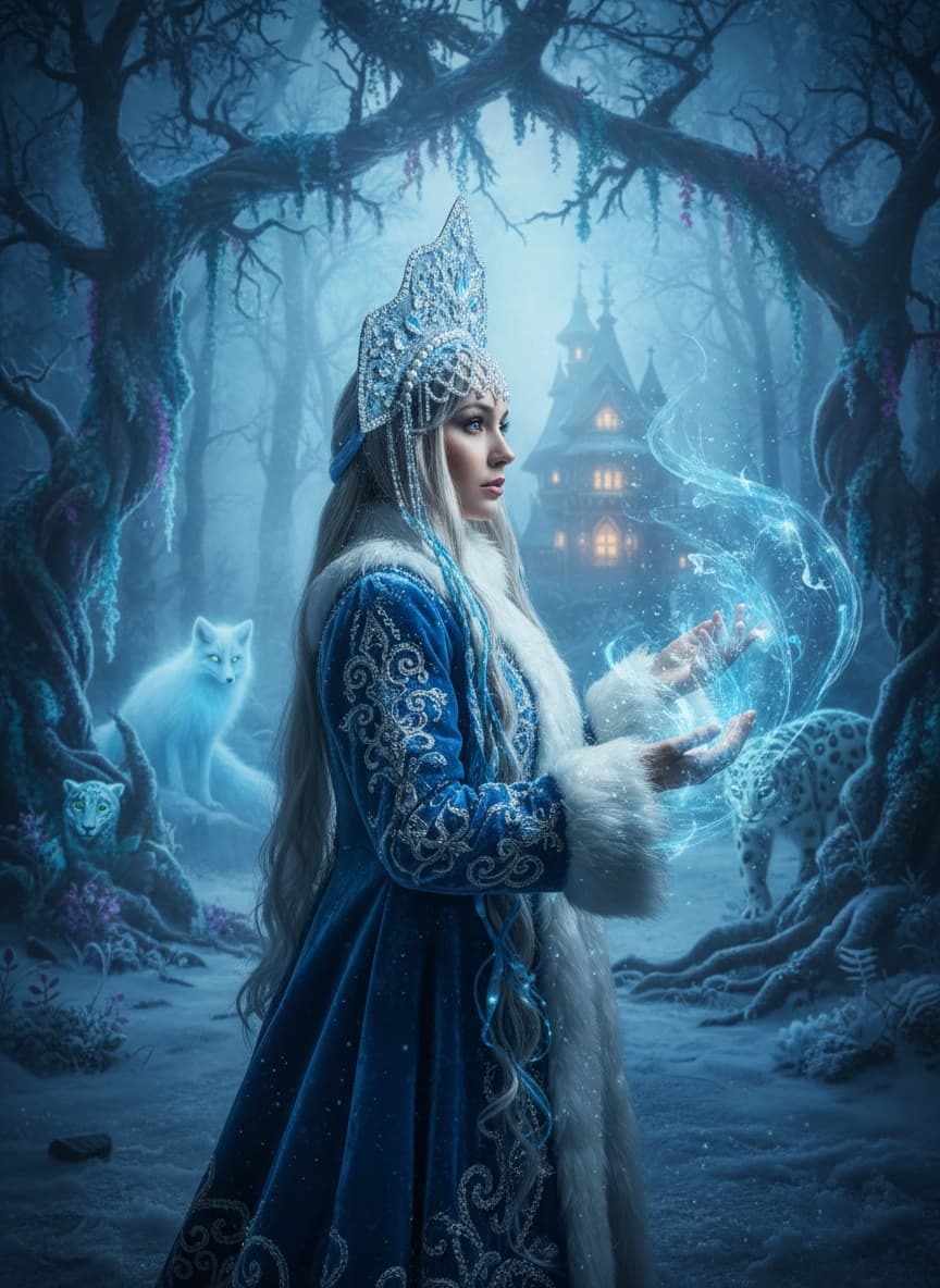 Пример портрета Фотосессия в стиле русской сказки от нейросети Sorya