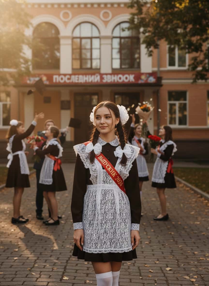 Вариант образа в стиле Фотосессия на последний звонок — ИИ генерация фото