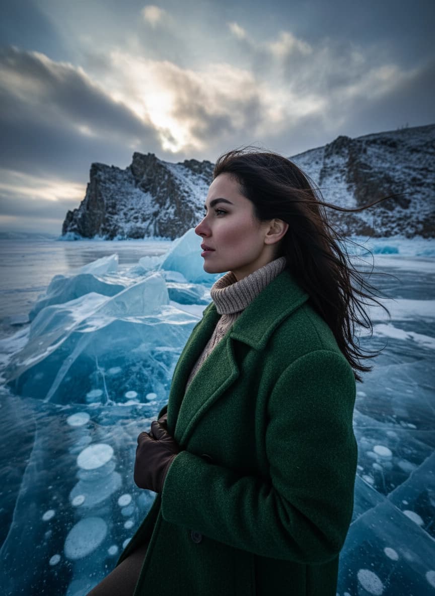 Пример портрета Фотосессия на Байкале от нейросети Sorya