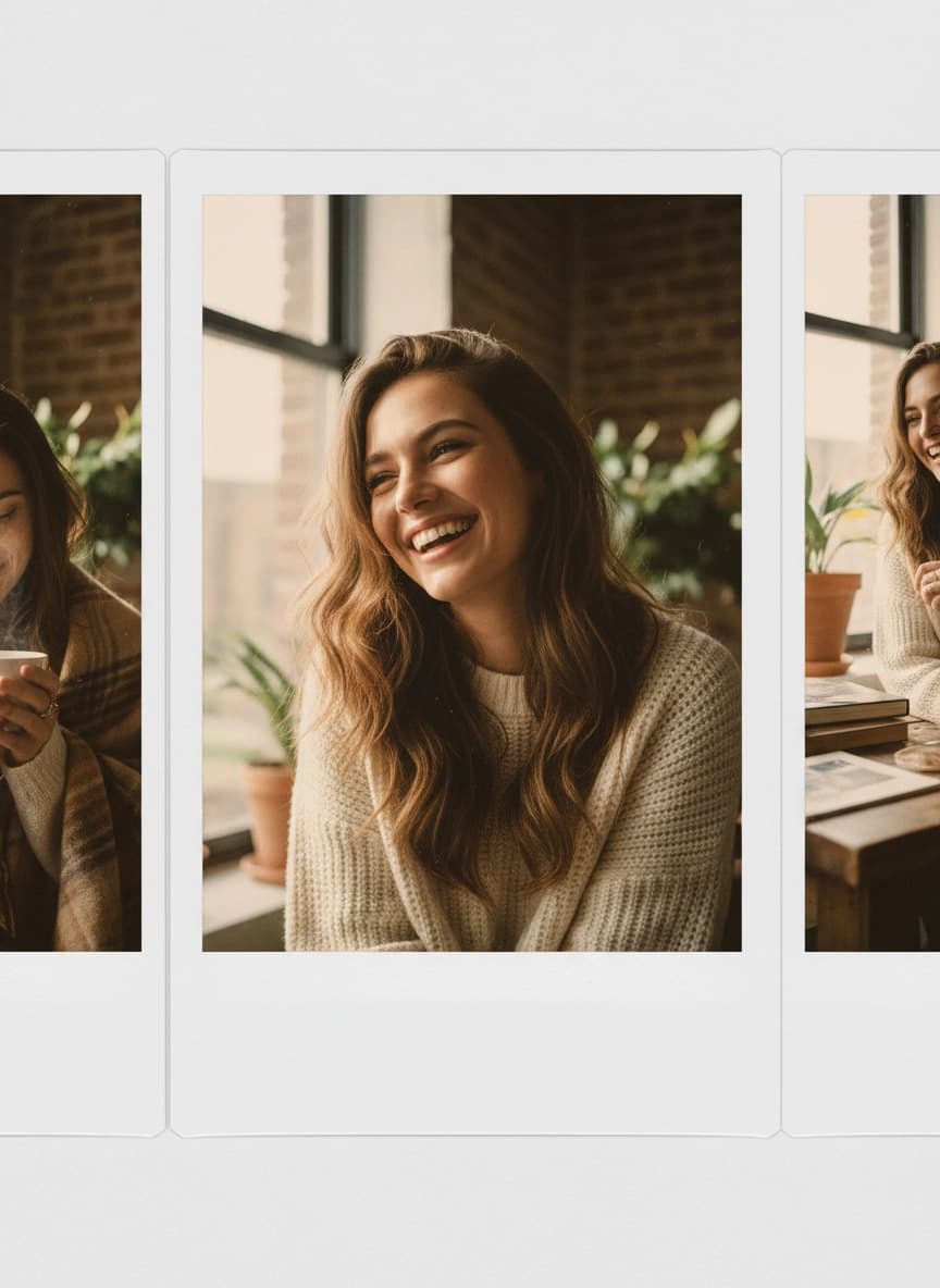 Пример портрета Фотосессия в стиле Polaroid от нейросети Sorya