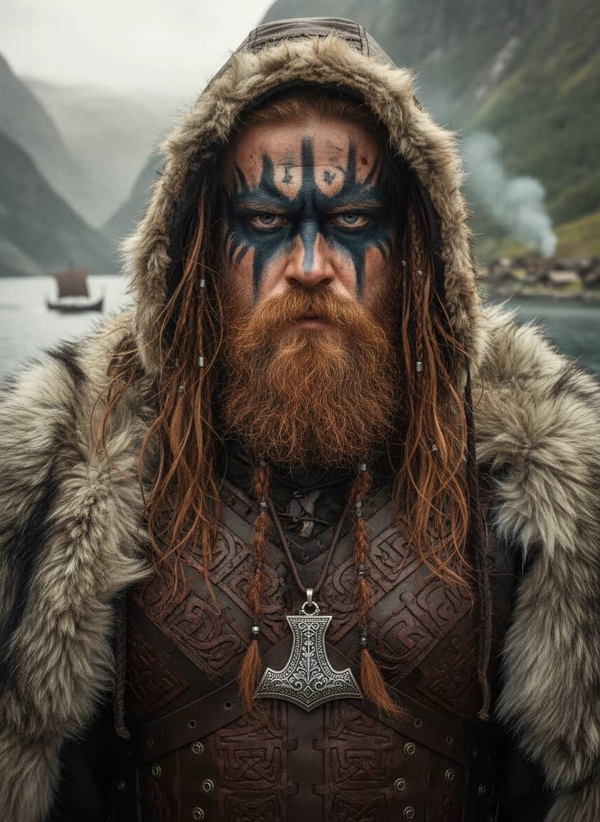 Креативная ИИ фотосессия: Фотосессия викинги — пример генерации Sorya.ru