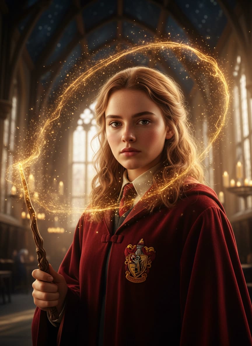 Идея для ИИ фотосессии: Фотосессия Гарри Поттер — пример генерации нейросети Sorya