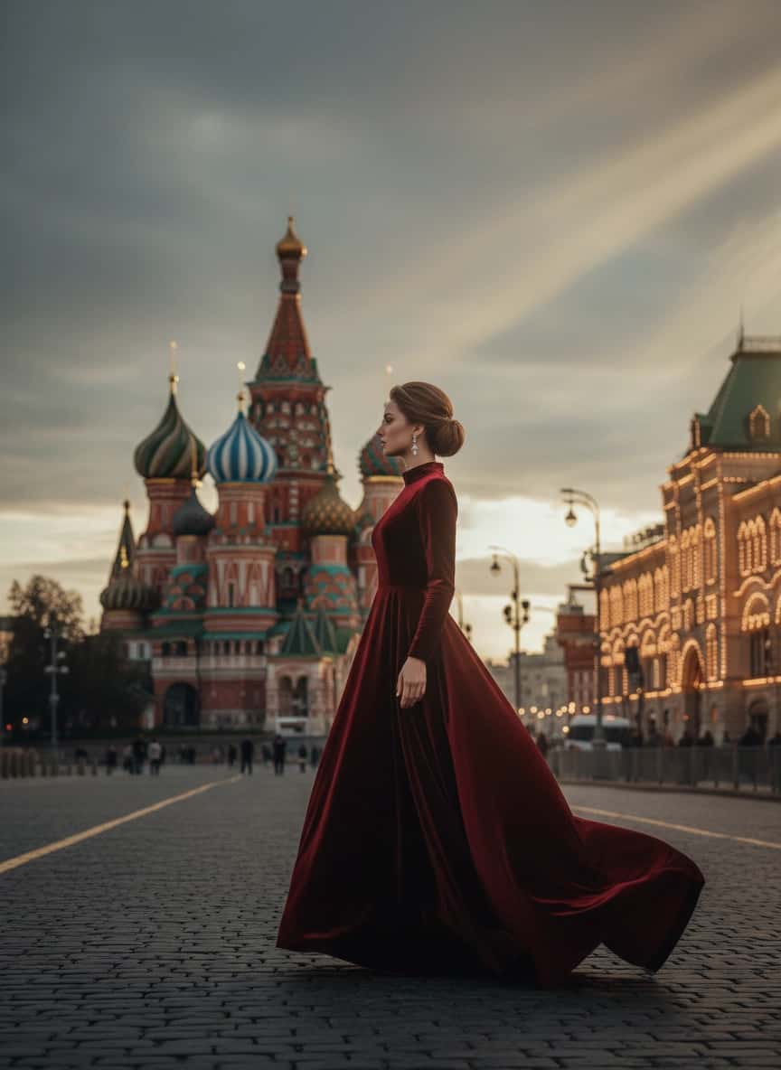 Пример портрета Фотосессия на Красной площади от нейросети Sorya