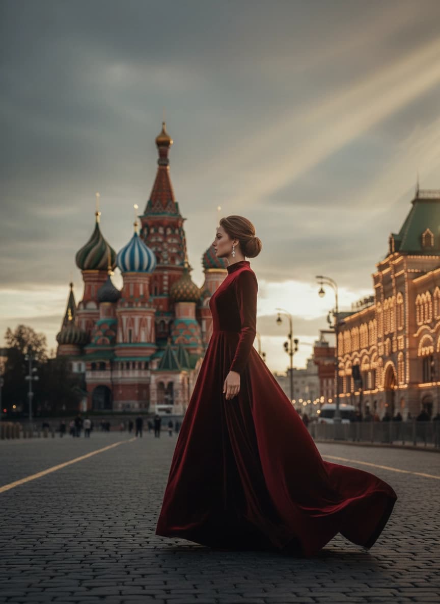 Пример портрета Фотосессия на Красной площади от нейросети Sorya