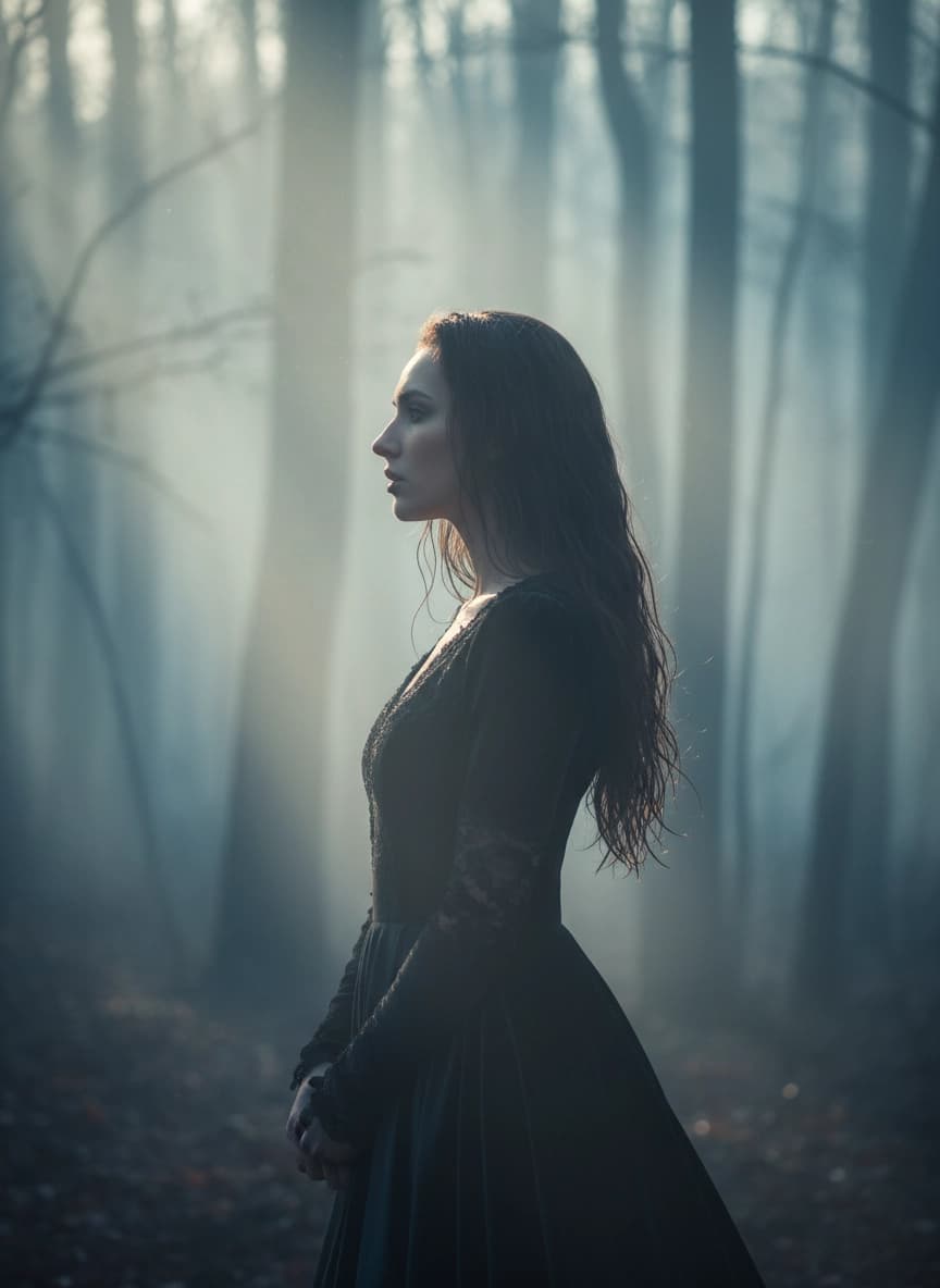 Пример портрета Фотосессия в густом тумане от нейросети Sorya