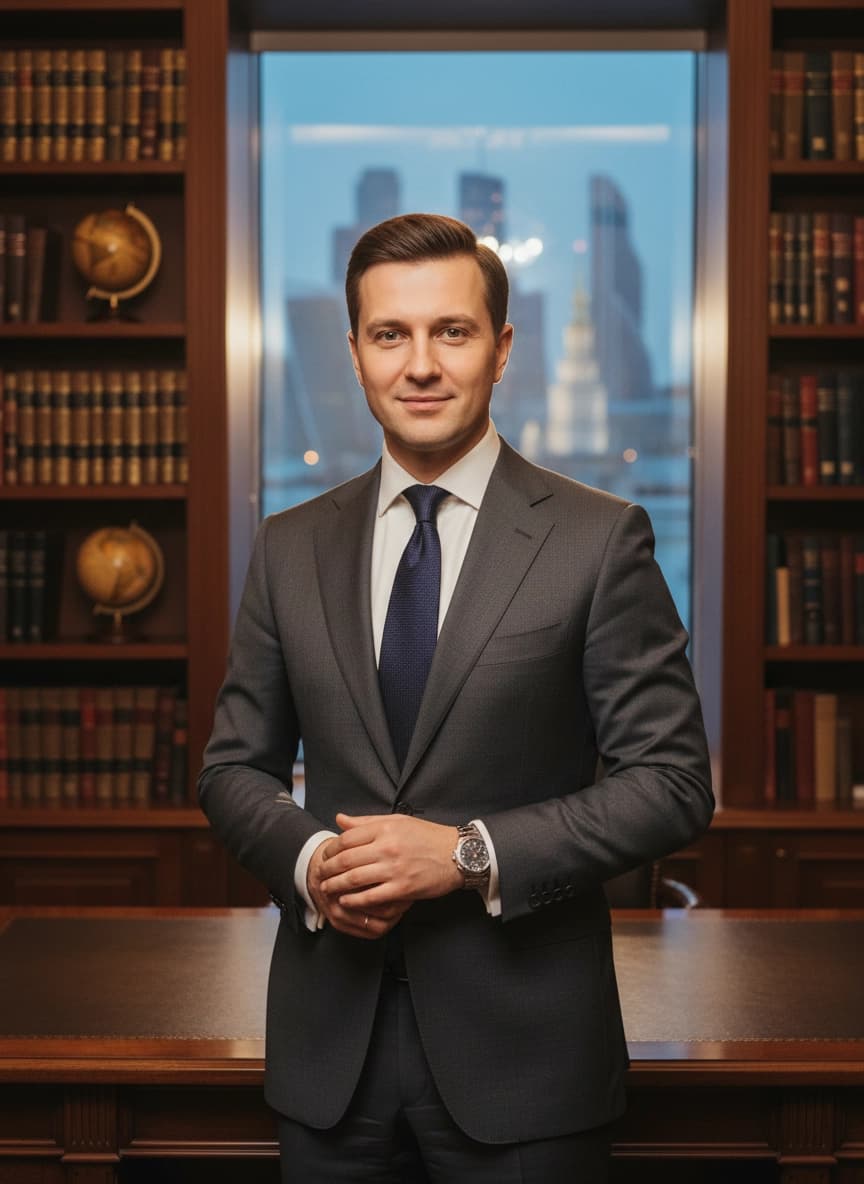 Идея для ИИ фотосессии: Фотосессия для юриста — пример генерации нейросети Sorya