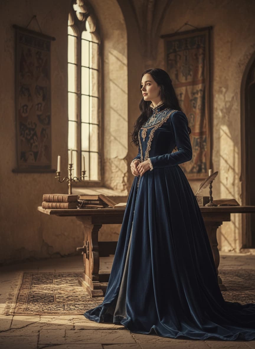 Пример портрета Готическая фотосессия в замках от нейросети Sorya