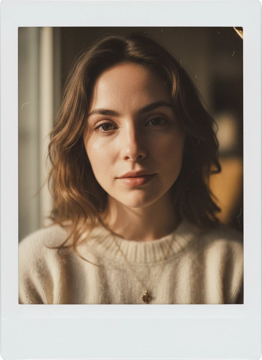 Креативная ИИ фотосессия: Фотосессия в стиле Polaroid — пример генерации Sorya.ru