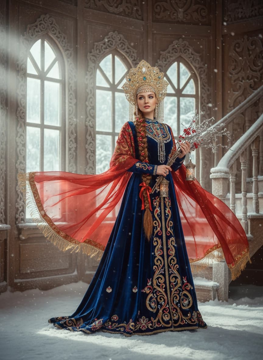 Пример ИИ фотосессии в стиле Фотосессия в русских народных образах — создано в Sorya.ru (6)