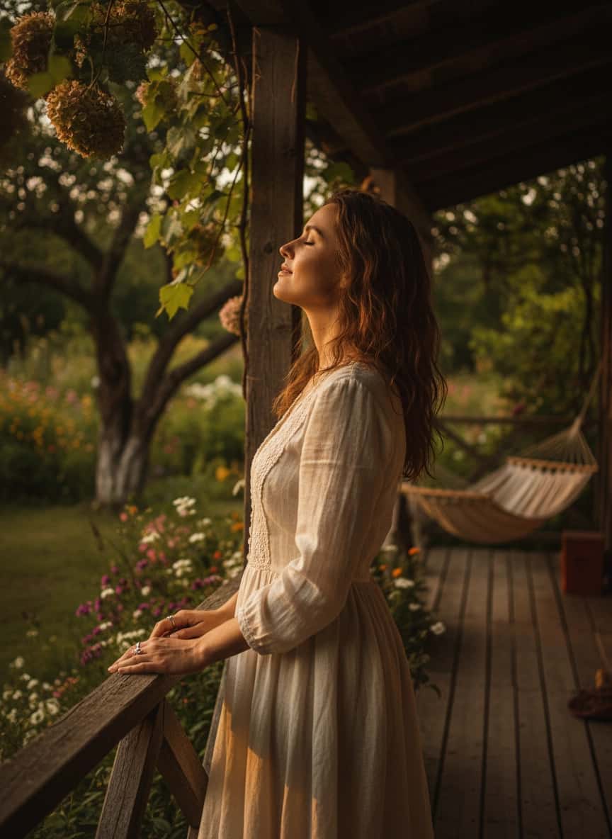 Пример портрета Фотосессия на даче от нейросети Sorya