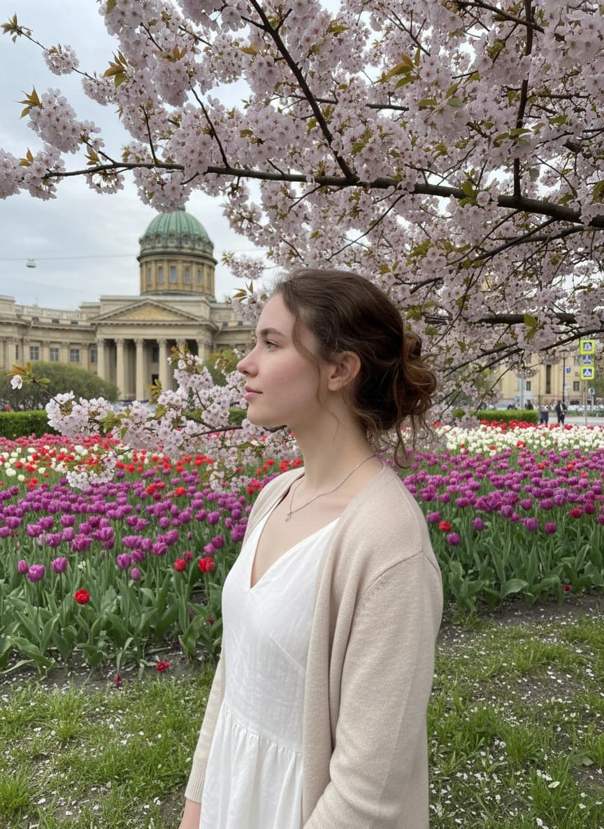Пример портрета Весенняя фотосессия от нейросети Sorya